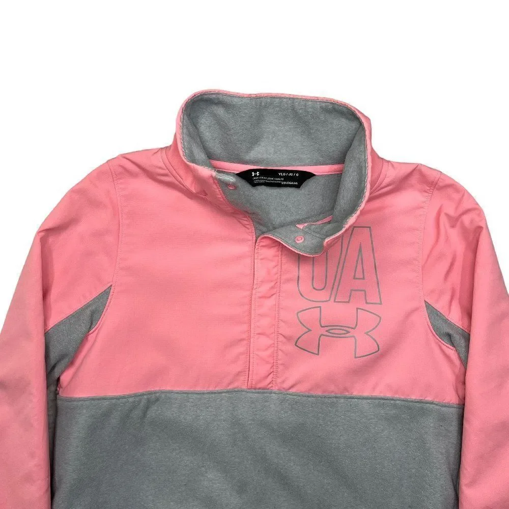 Under Armour‎ Sweater Sweatshirt Girls 1/4 Button Lightweight Pullover Jacket